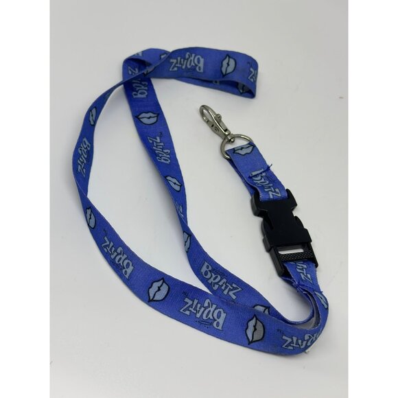 Bratz Blue Lanyard with Lips Logo Detachable Quick Release Buckle Key Holder - Picture 1 of 4